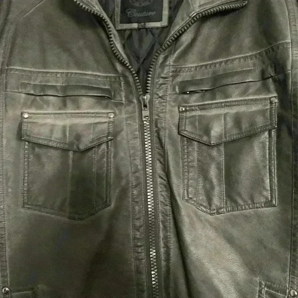 Point Zero faux leather sports jacket. Ptp 23” length 30” - Picture 3 of 7